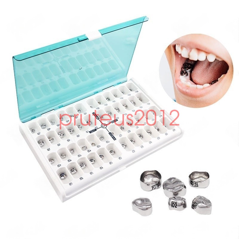 Dental Stainless Steel Primary Pediatric Pedo Molar Crowns Baby Kids Teeth Crown