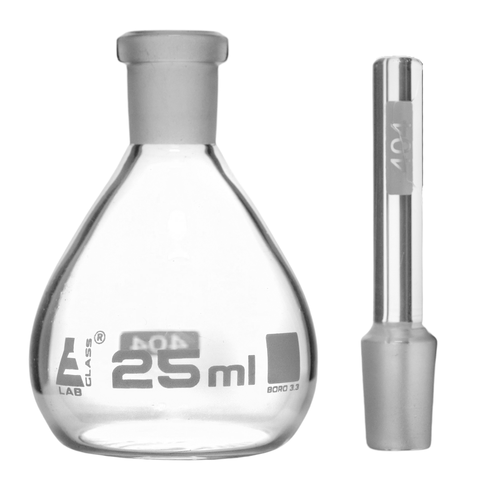 Pycnometer, Calibrated, 25mL – Perforated Stopper – Borosilicate Glass – Eisco