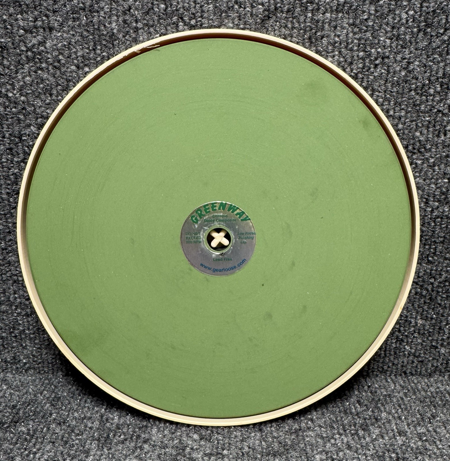 Gearloose Greenway 8” Chrome Oxide Composite Polishing Lap Faceting Gemstone