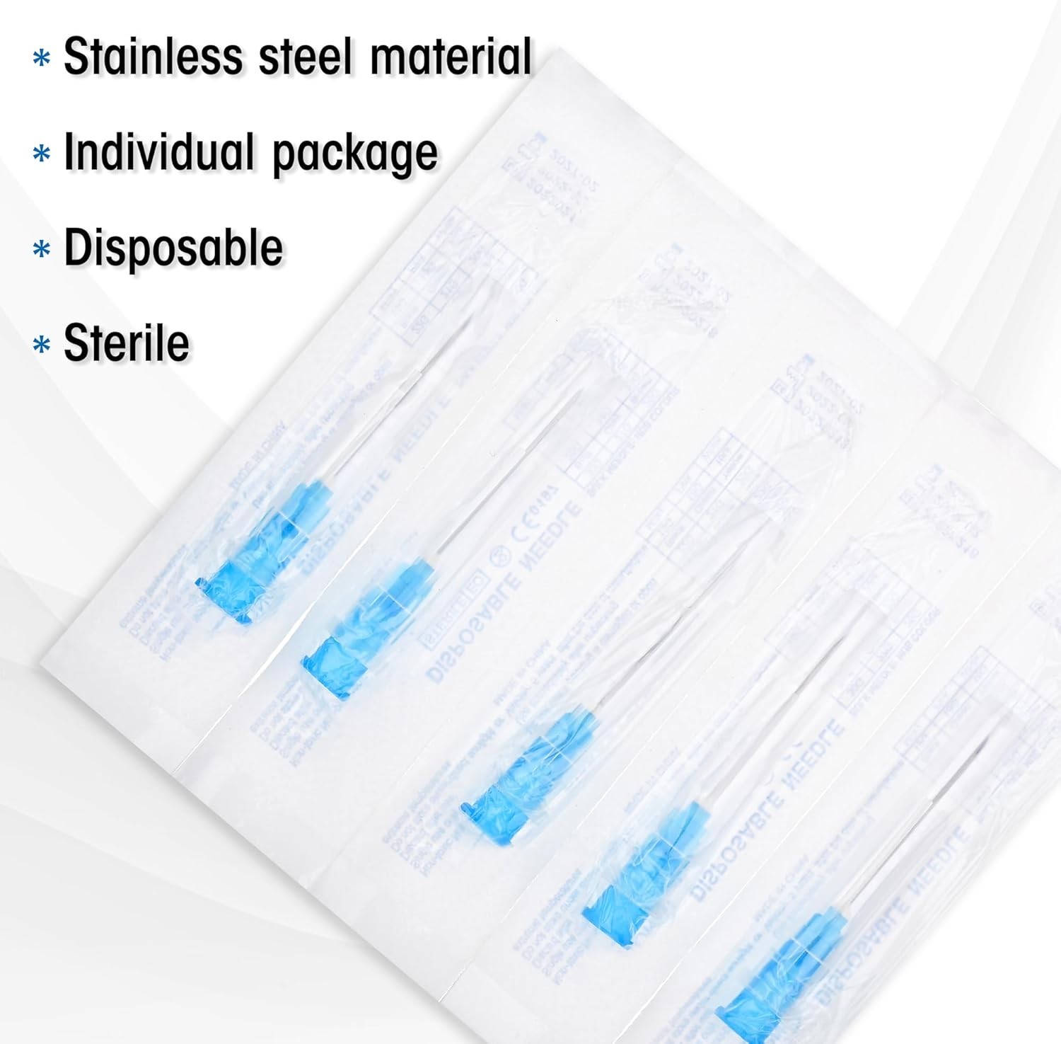 100 Pack 23Ga 38mm 1.5IN Disposable Needls for Scientific and 23G 1.5 inch