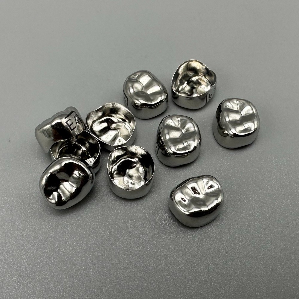 48 Dental Kids Primary Molar Crowns Stainless Steel Pediatric crown 48 Sizes USA