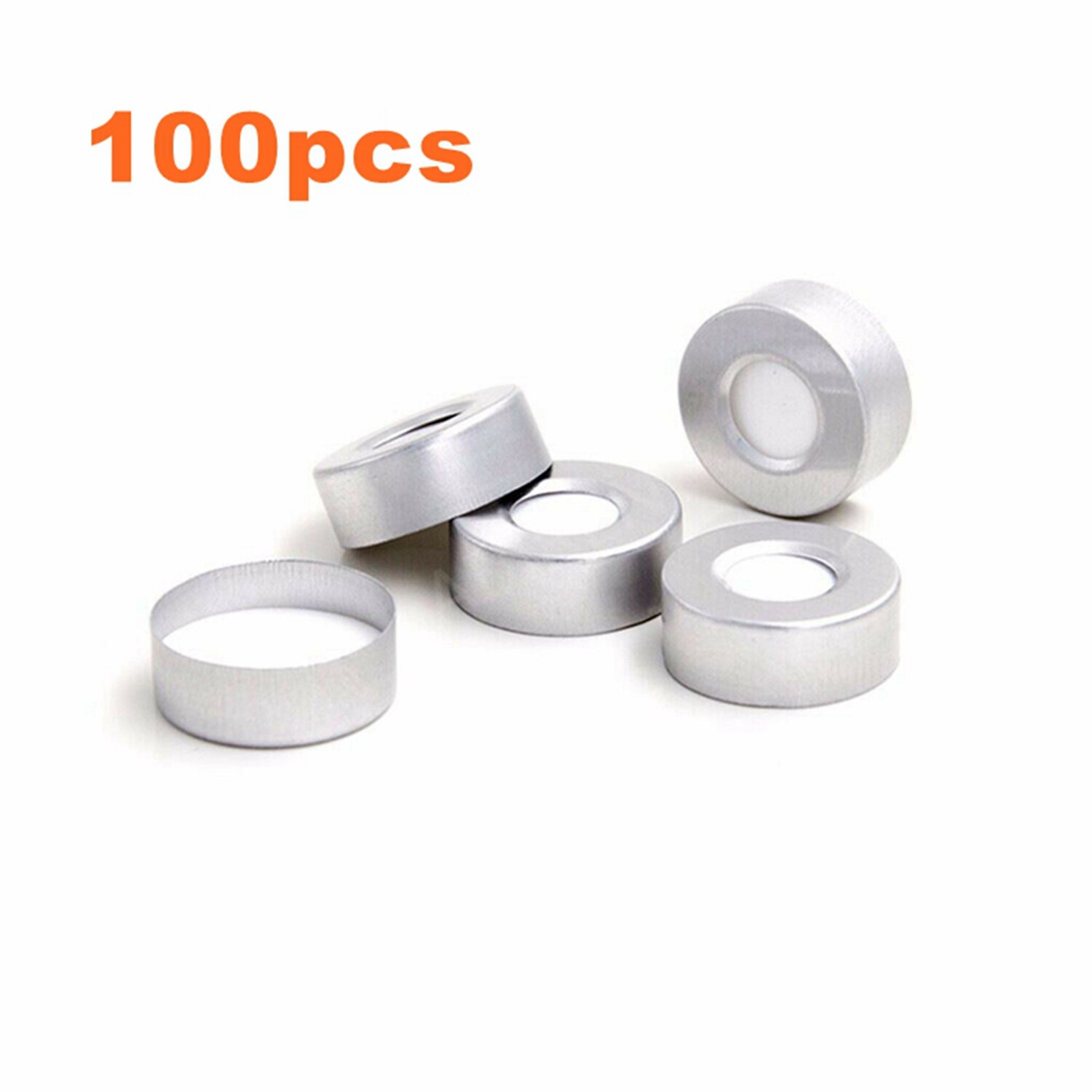 10000pcs 20mm Aluminum Crimp Cap PTFE/White Silicone Septa F 10ml Headspace Vial