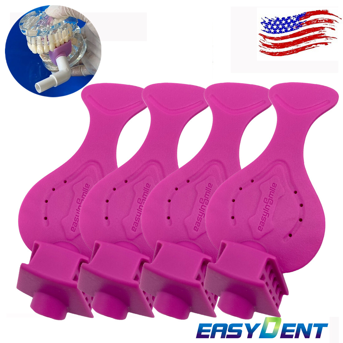 4Pcs Dental Saliva Suction Tube Sterilize Bite Block Isolation Mouth Dryshield