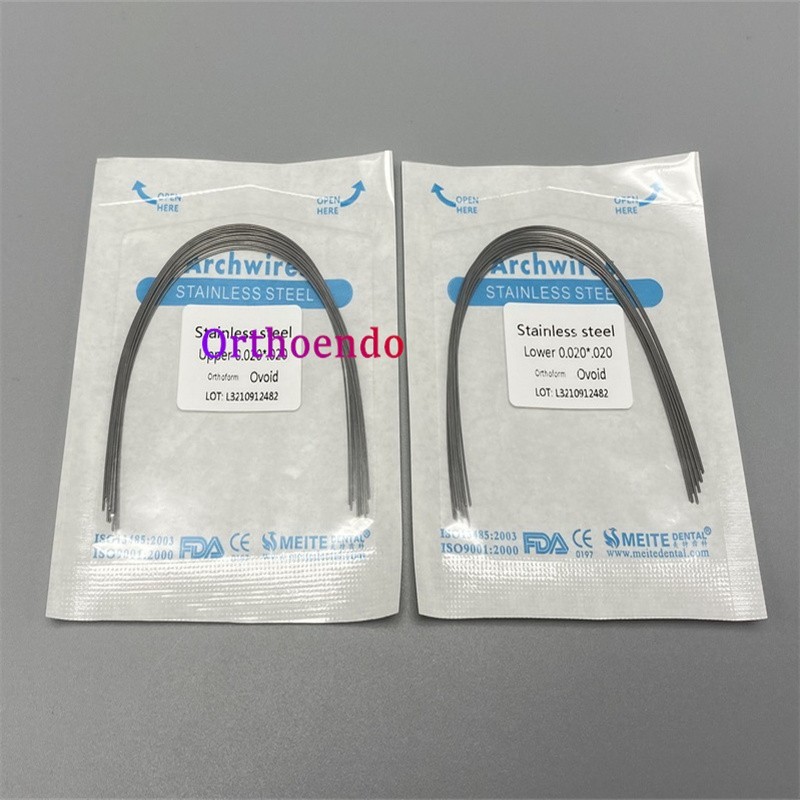 100 Pcs Dental Ortho S.S Arch Wire Round Rectangular Stainless Steel Wires Ovoid