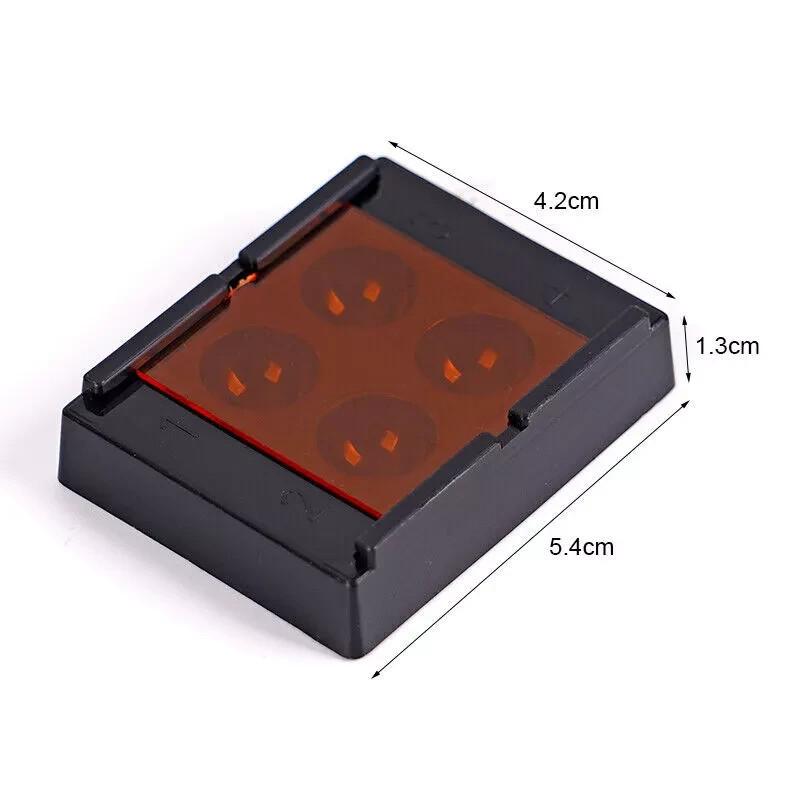 5Pcs Dental 4 Well with Light Shield Cover Palette Bonding Tray Mixing Wells