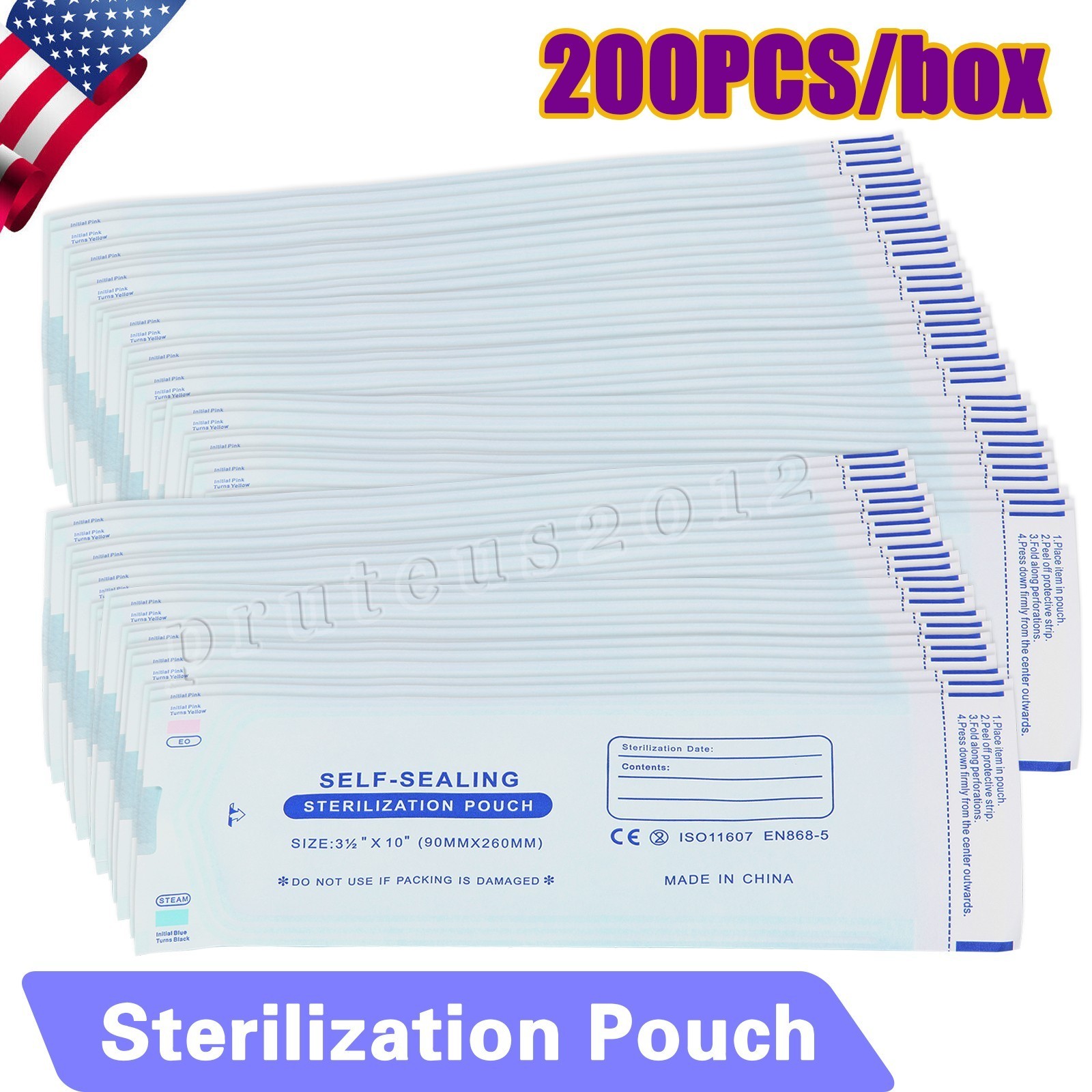 Self Sterilization Pouches Autoclave, Medical Sterilizer Bags Dental Tattoo Nail