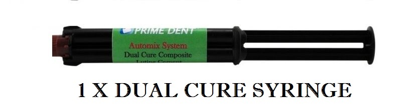 Prime Dent Dual Cure Luting Cement 1 x 10g Syringe – A2 – Includes Tips