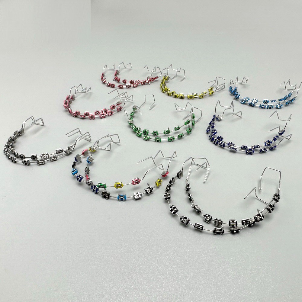 Temporary Tooth Decoration Fake Braces Metal Wires Ortho Bracket Ligature Ties