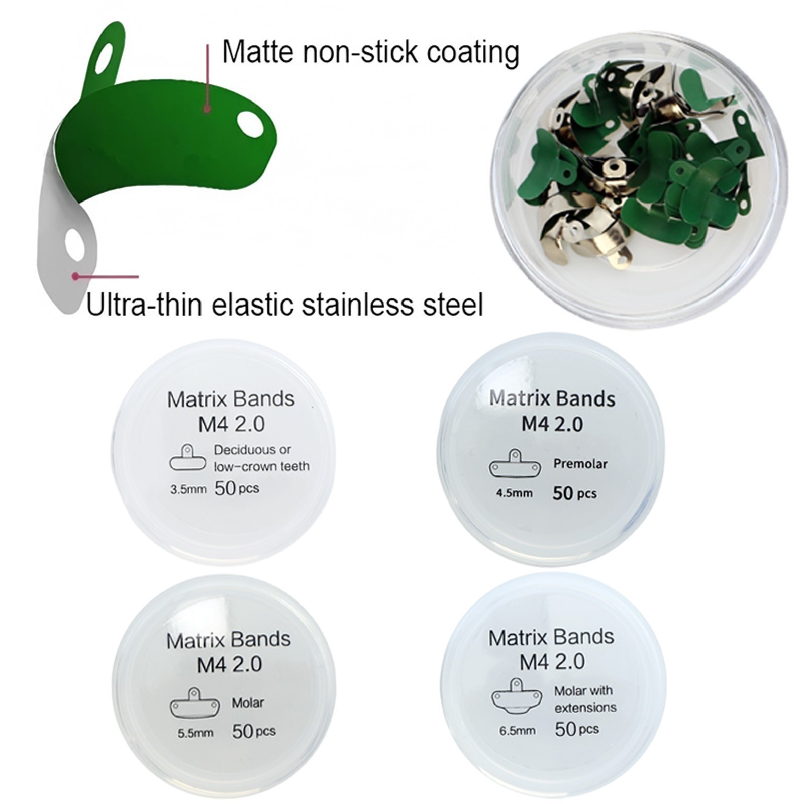 Dental Matrix Bands Ring Sectional Matrice Clamp Wedges fit Garrison Palodent V3