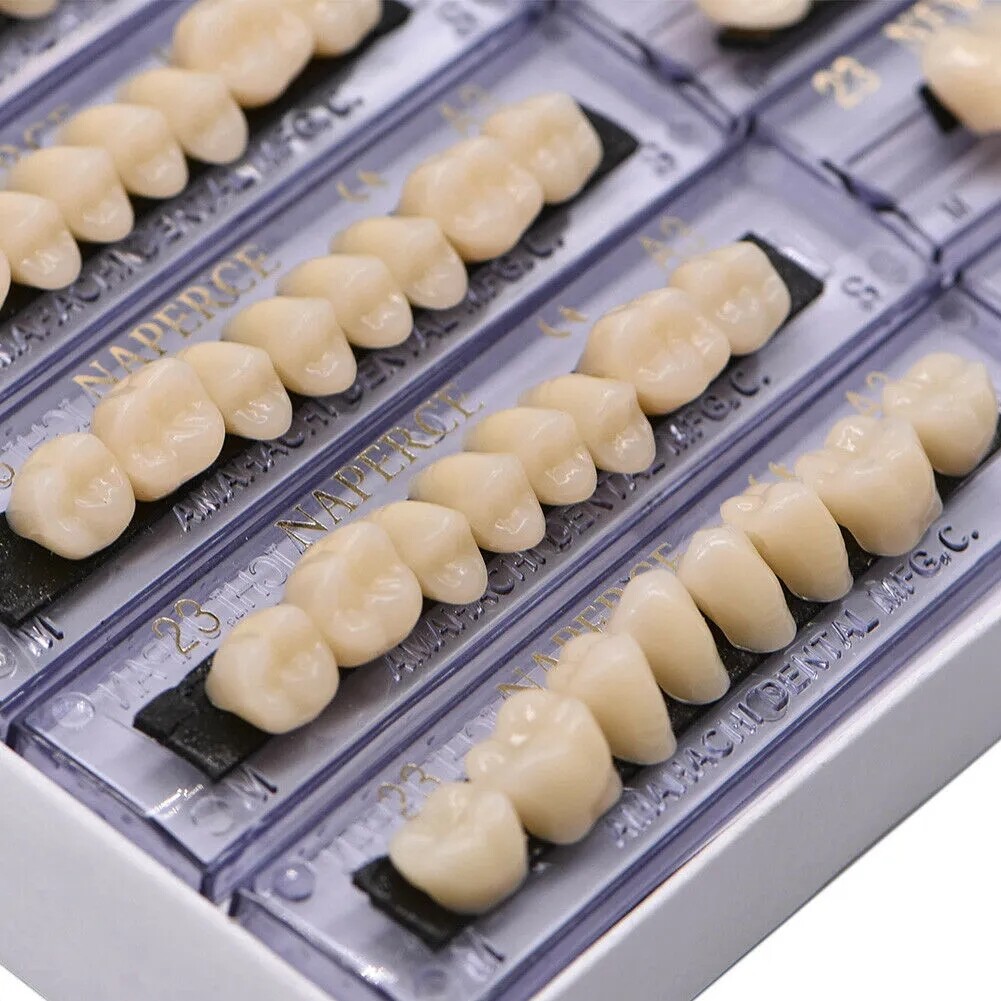 168PCS Acrylic Resin A1/A2/A3 Dental Denture Teeth Upper Lower Shade 22/23/24#