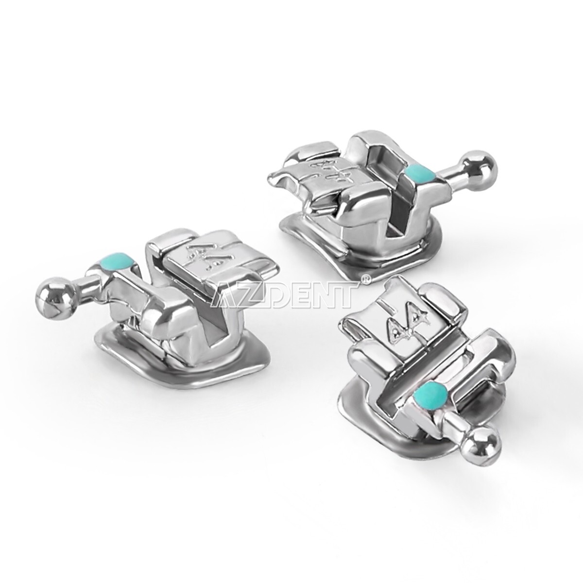 AZDENT Orthodontic Dental Self-ligating Bracket Braces Mini Roth 0.022 Hooks 345