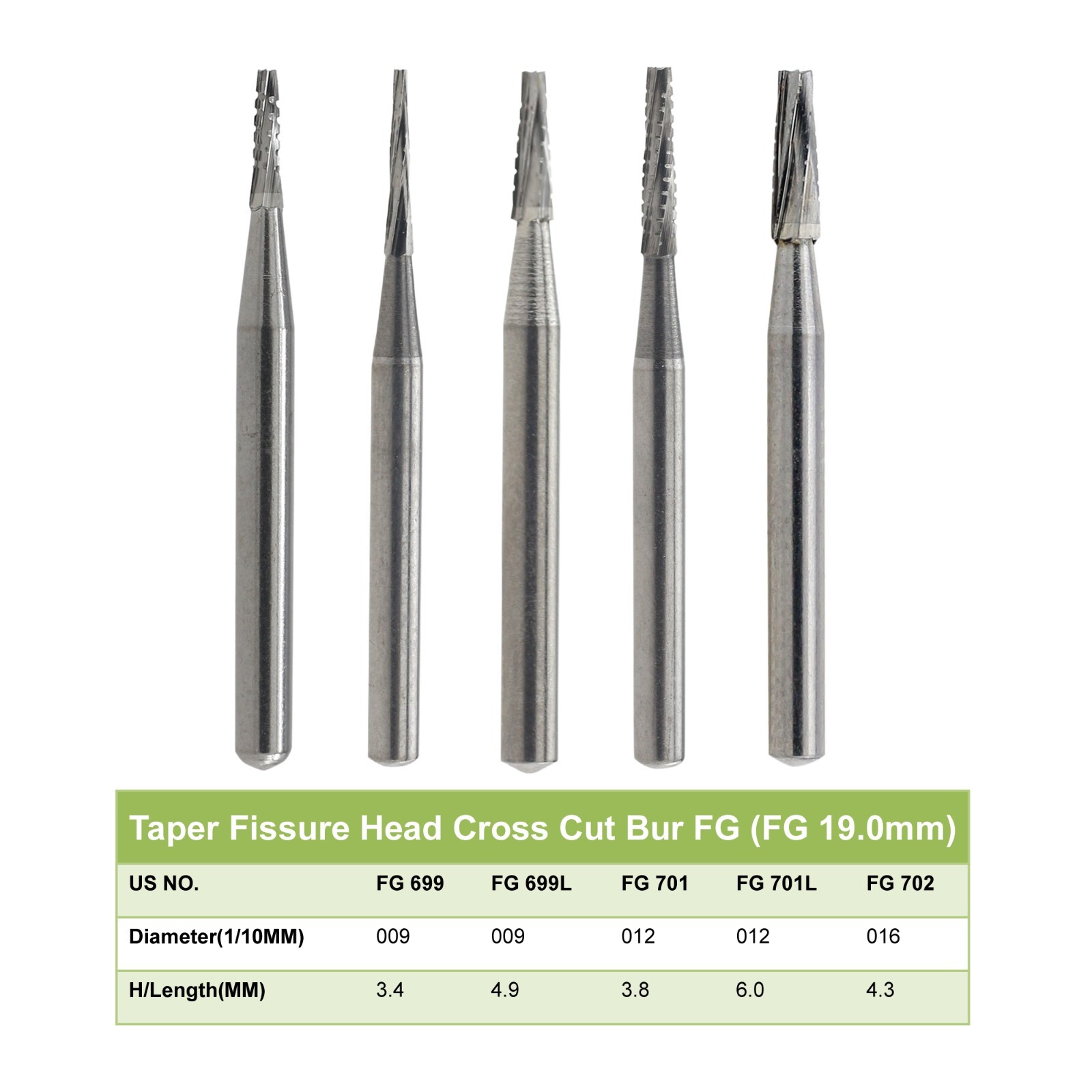 Wave Dental High Speed Burs FG 330 557 2 4 6 8 Carbide Burr Friction Grip Round