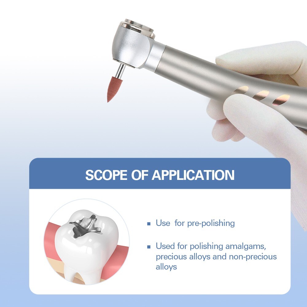 60PCS Dental Polishing Polishers Bur FG 1.6mm Mini Points Brownie Friction Grip