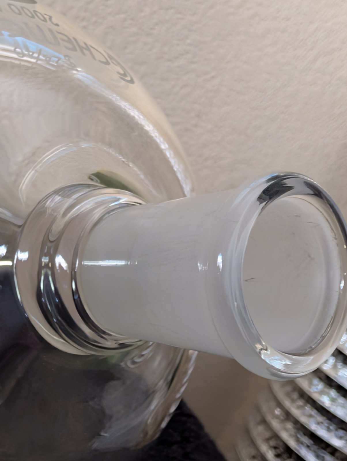 Chemglass 2000mL 2L Round Glass Flask 24/40 Joints Heavy Wall Lab Chemistry