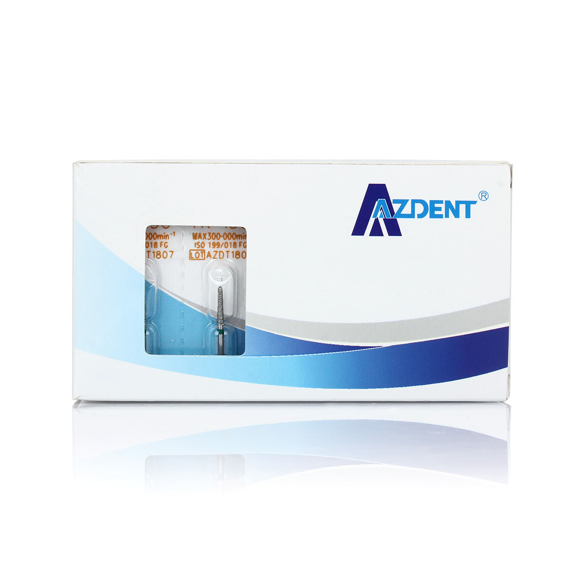 100pcs AZDENT Dental Diamond Burs For High Speed Handpiece Friction Grip 1.6mm