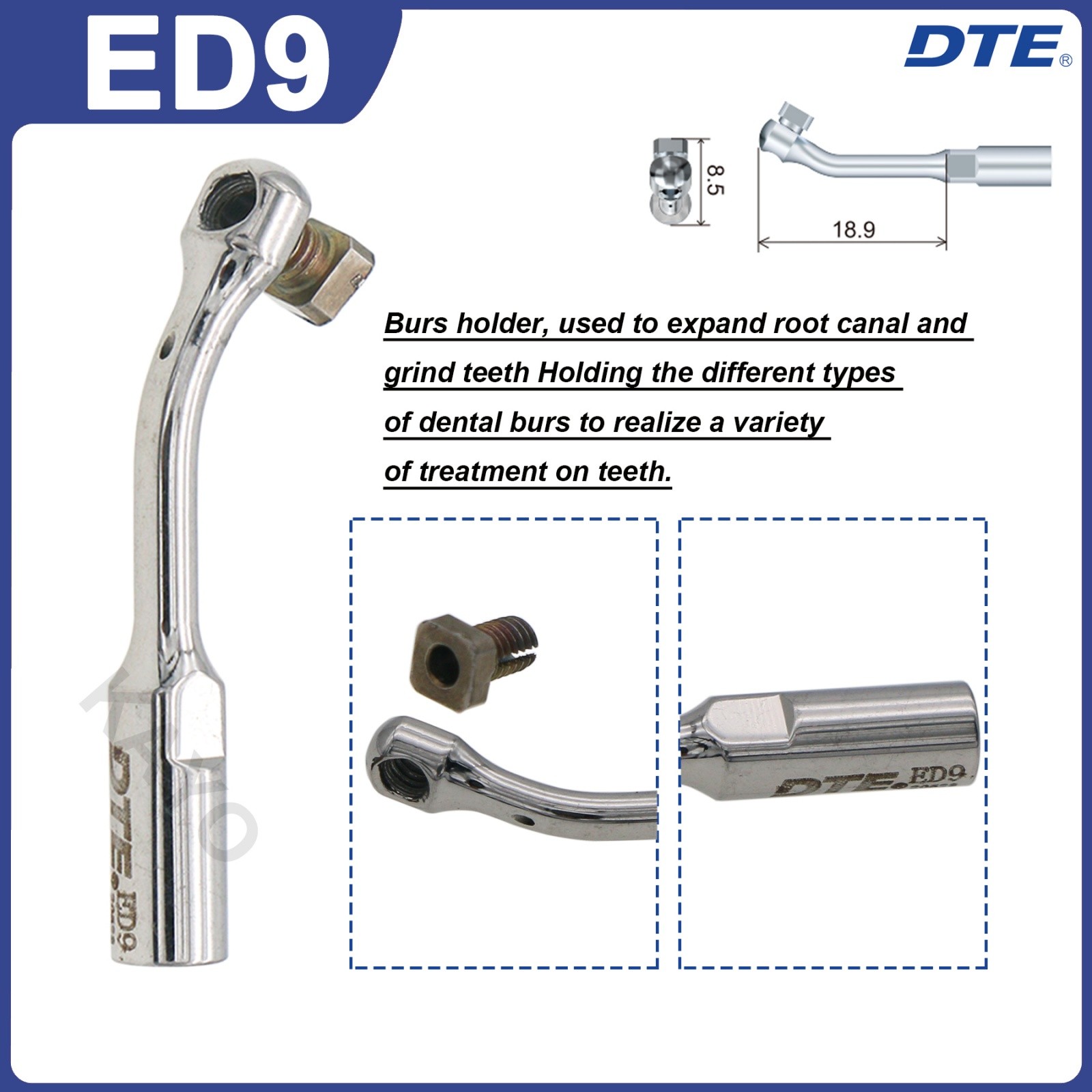 Woodpecker DTE Dental Ultrasonic Scaler Tips ED Endo Tips Fit NSK SATELEC ACTEON