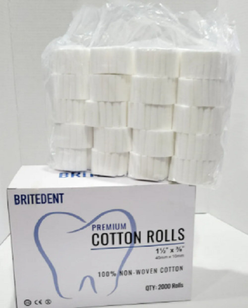 800 pcs Dental Gauze Cotton Rolls 1-1/2″ x 3/8″, (#2 Medium)