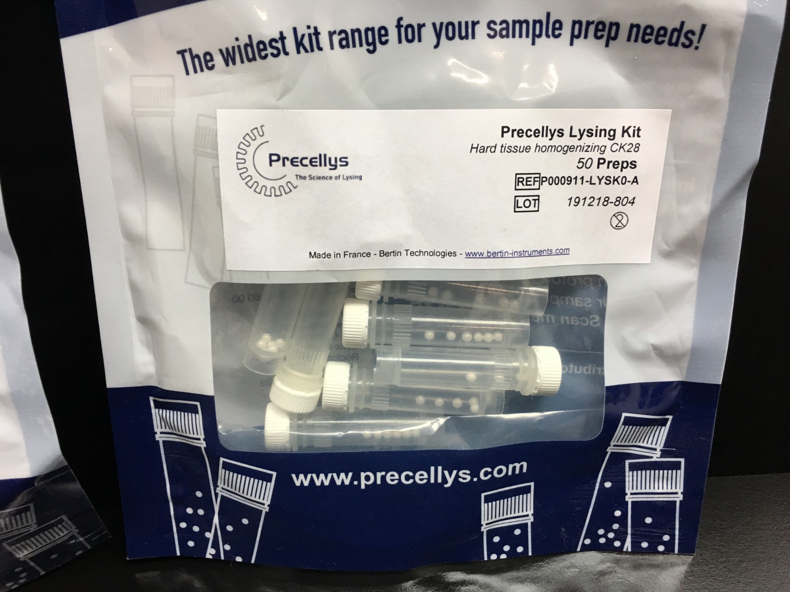 Precellys REF P000911-LYSKO-A CK28 CK14 P000912-LYSKO Lot 2 Preps