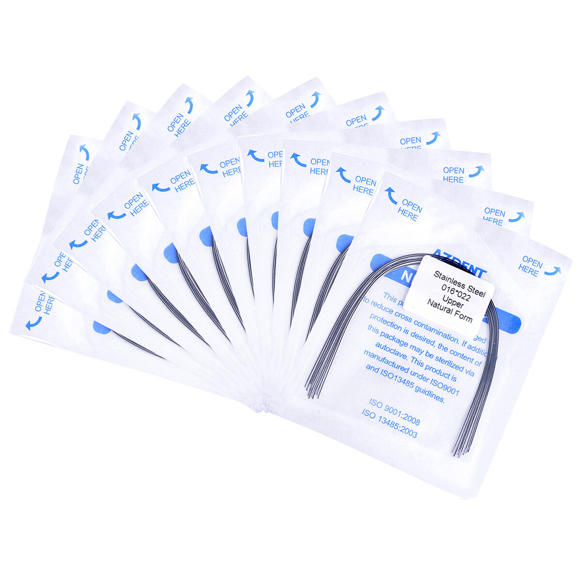 10pcs/pack AZDENT Dental Orthodontic Stainless steel Arch Wire (rectangular)
