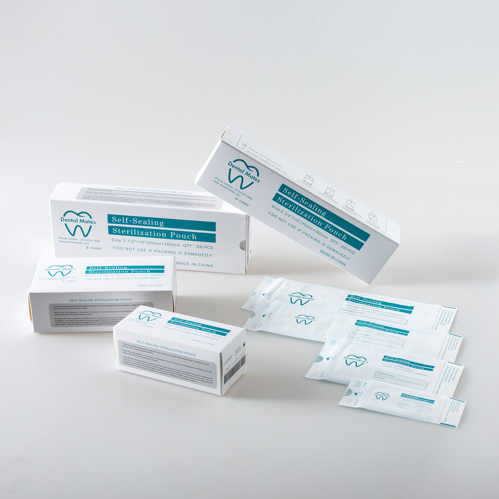 Self-sealing sterilization pouches all sizes 200pcs per box dental tattoo nail