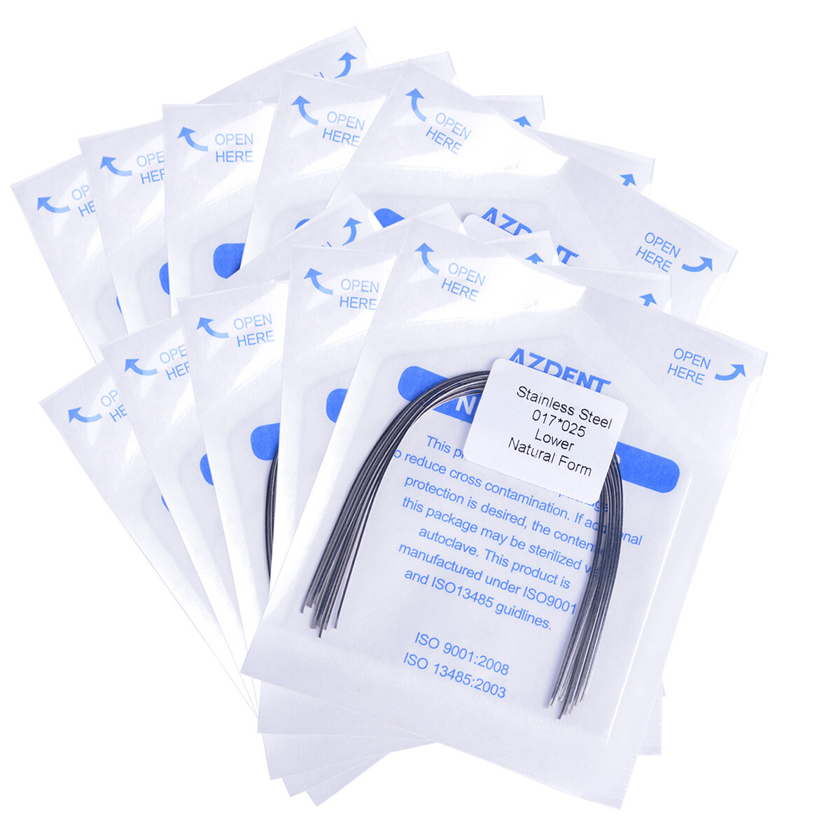 10pcs/pack AZDENT Dental Orthodontic Stainless steel Arch Wire (rectangular)