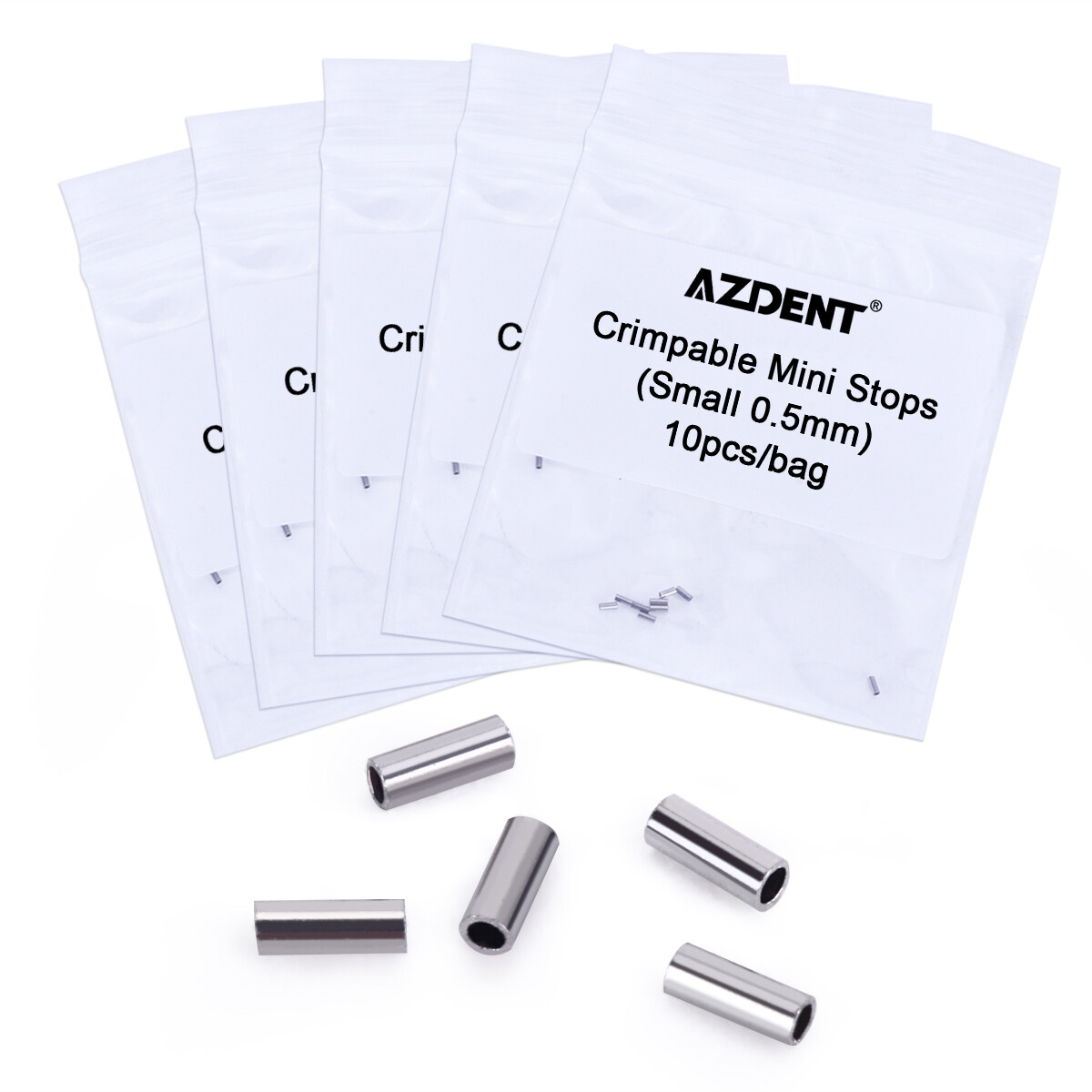 Dental Orthodontic Crimpable Hooks Mini Stops 0.5mm/0.8mm AZDENT 10pcs /Bag