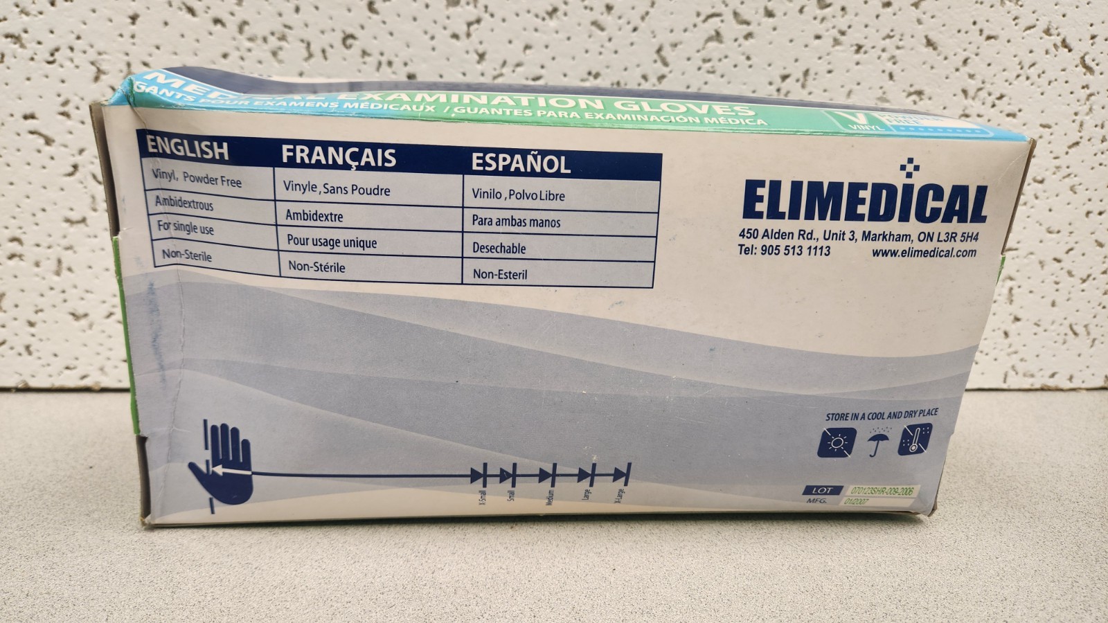 Elimedical Vinyl Gloves | 100 pairs | Extra Large | POWDER FREE | Ambidextrous