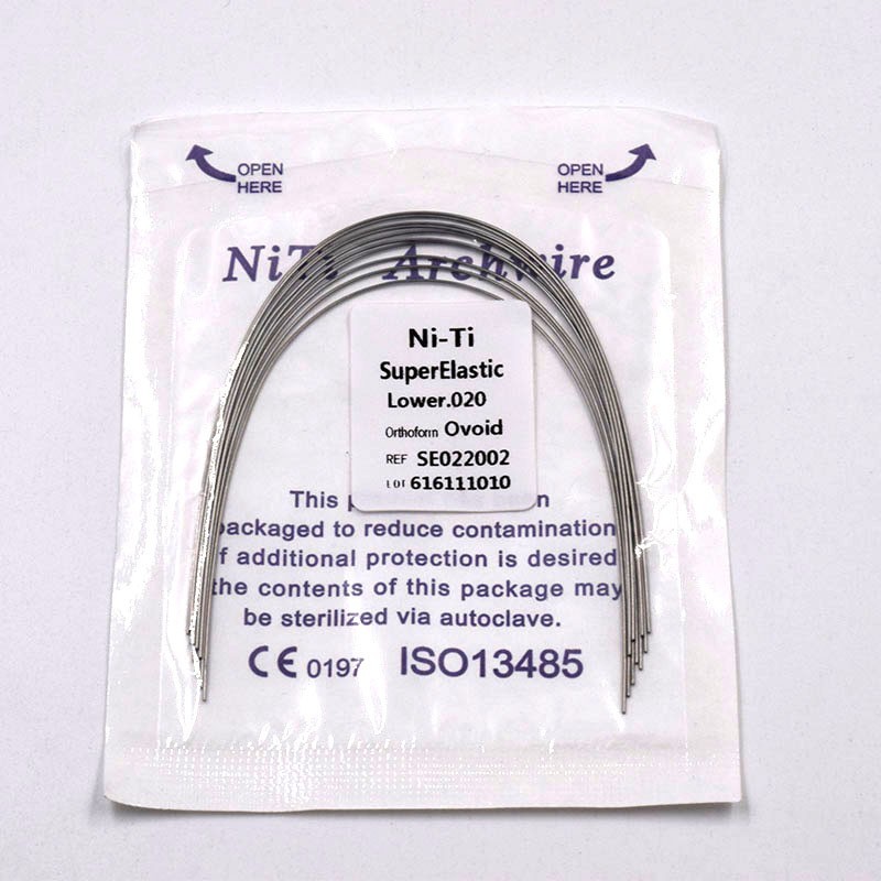 Dental Ortho Niti Super Elastic Rectangular Round Arch Wire Ovoid/Square/Natural