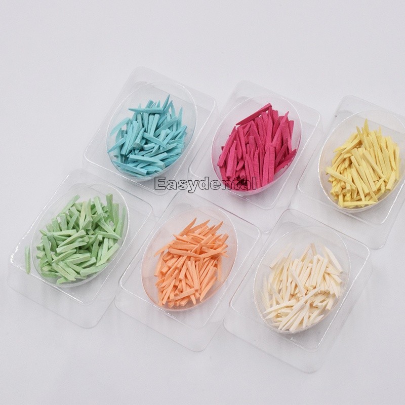 100 Pcs/Box Dental Fixing Wooden Wedges Disposable Contoured Matrices Wedge 11mm