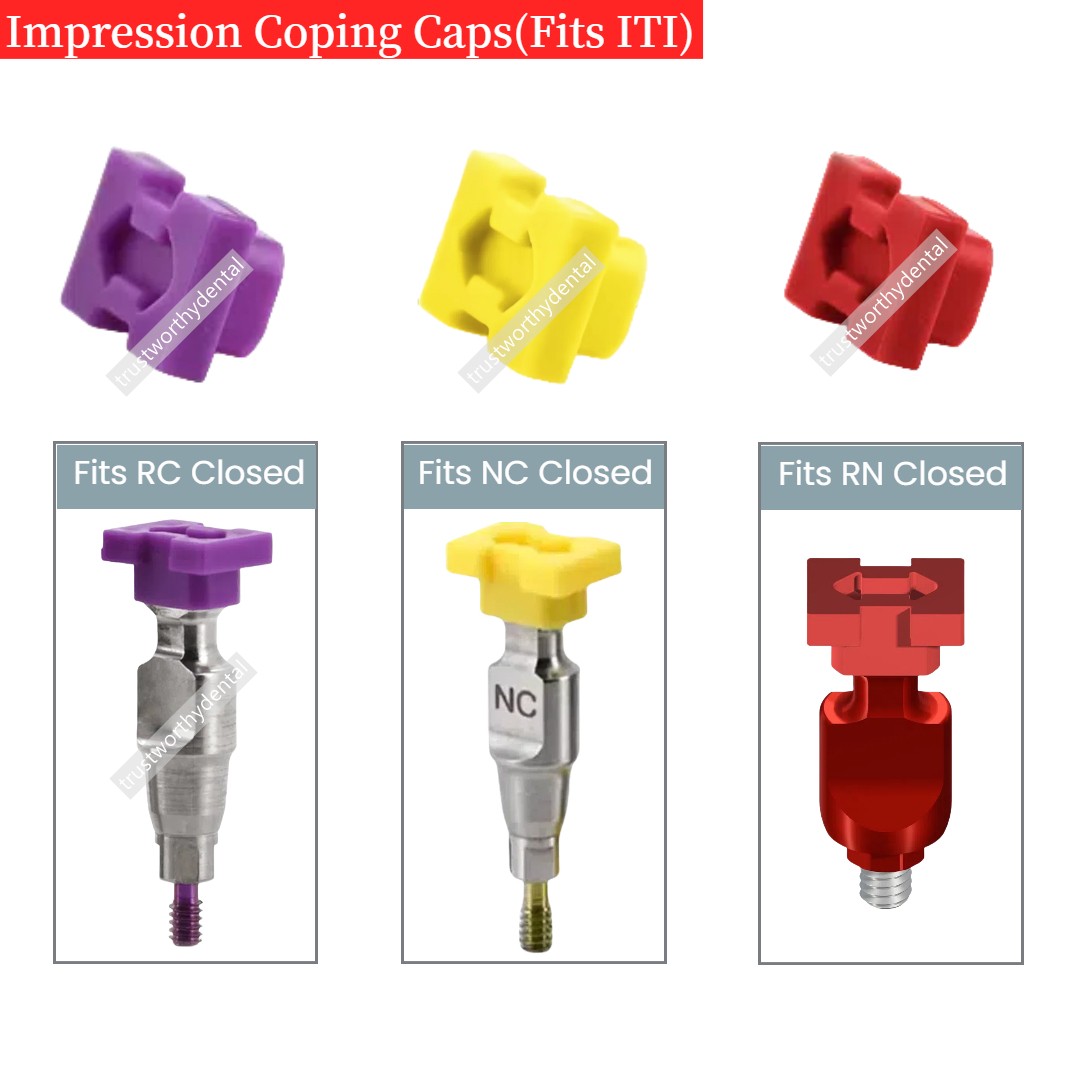 100 Dental ITI Snap Caps Closed Tray RC Impression Transfer Coping Fit Straumann