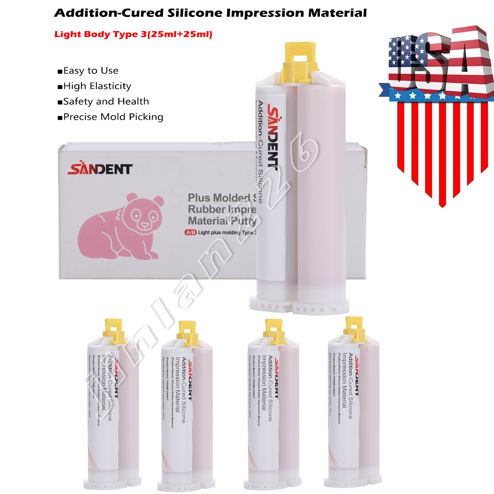 LIGHT BODY FAST SET VPS PVS Dental Impression Material 50ML Cartridges USA