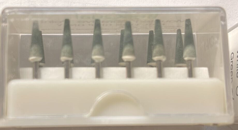 Dental Polishing FG Green Mounted Stone Abrasive Point CN-1 Green 12/Pack