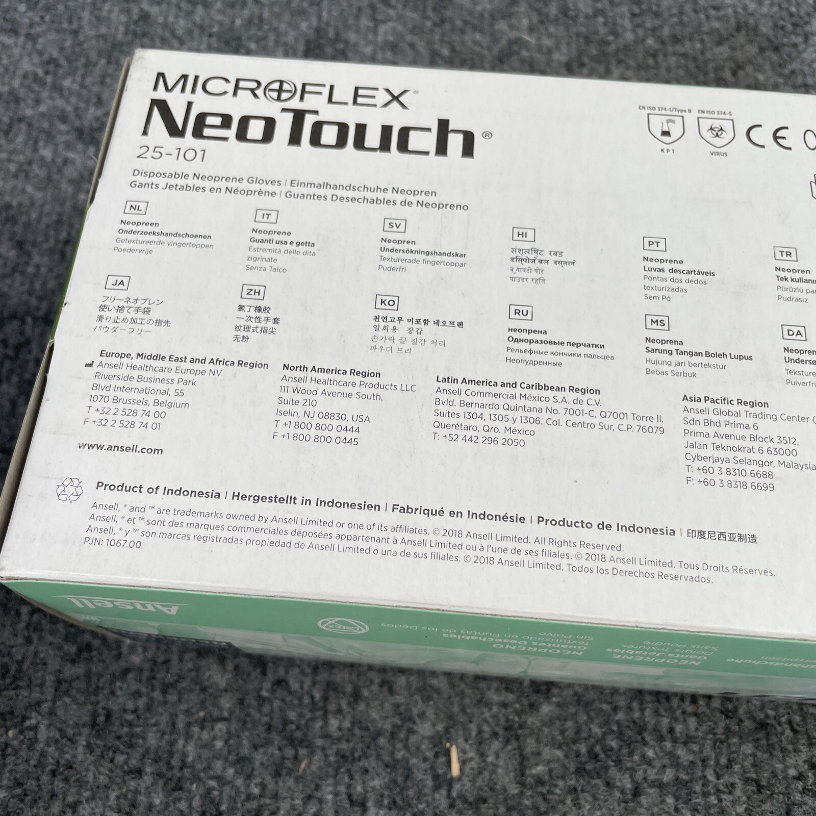 Lot of 5 – Microflex NeoTouch 25-101 Neoprene Gloves – Box of 100 Size: XL