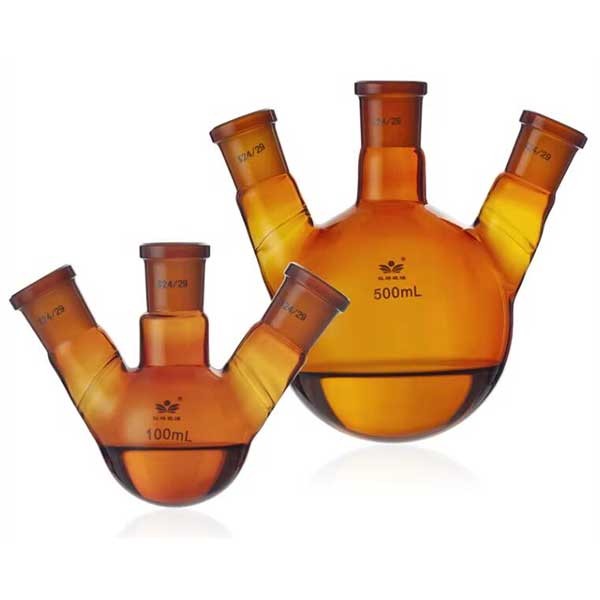 5ml – 1000ml Round Bottom Amber Boiling Flask with 1-4 Standard Necks Labware