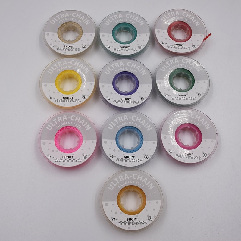 Dental Orthodontic Elastic Rubber Power Chain Braces Bands Short/Long/Close