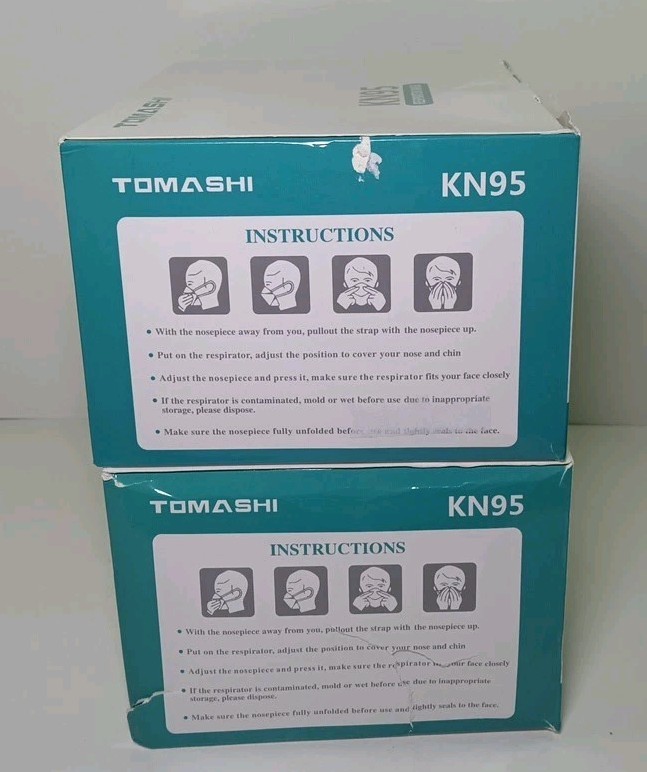 100 Pack KN95 WHITE Face Mask Cover Protection Respirator Masks KN 95 -Brand New