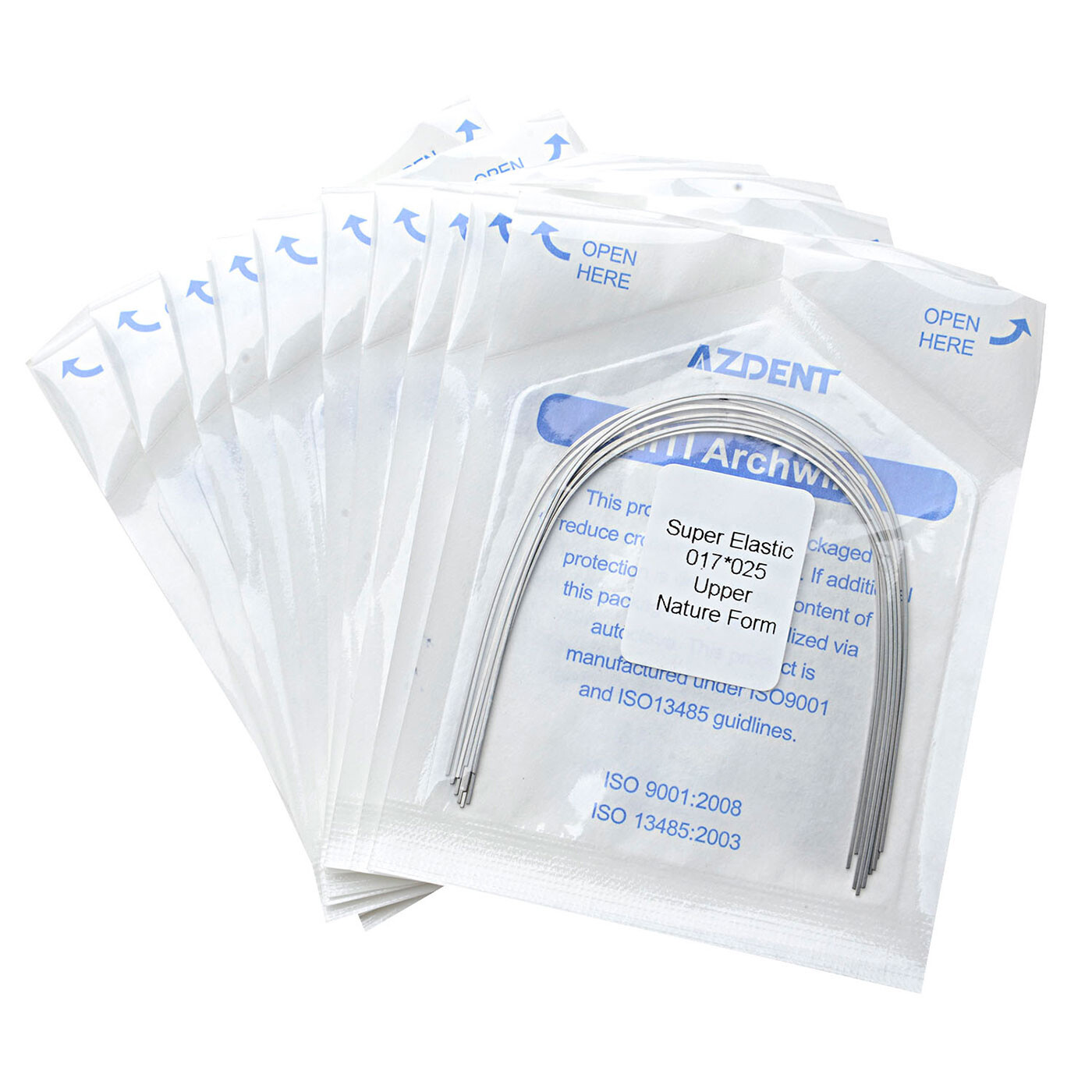 10pcs/Pack Dental Orthodontic Super Elastic Niti Arch Wire Rectangular Nature