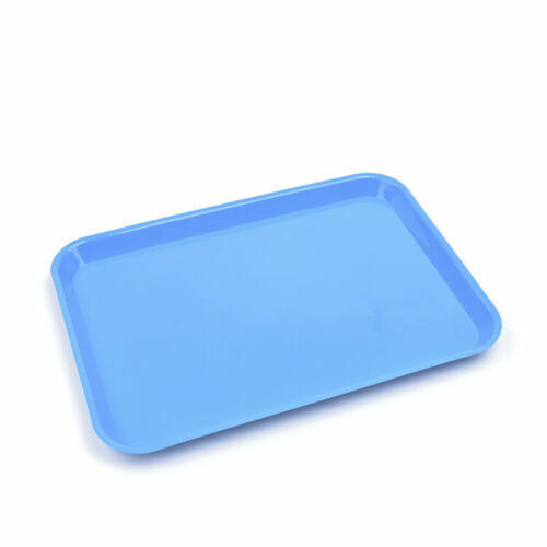 Dental Standard Autoclave Tool Plastic Mini Flat Tray Size Choice Sea Blue 135°C