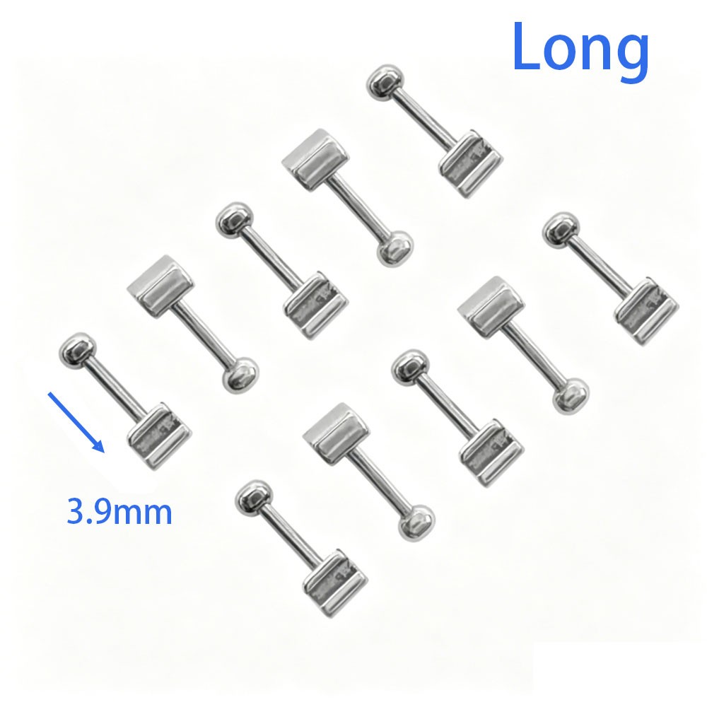 10pcs/pack Dental Orthodontic Crimpable Hook Long/Medium/Short Stainless Steel