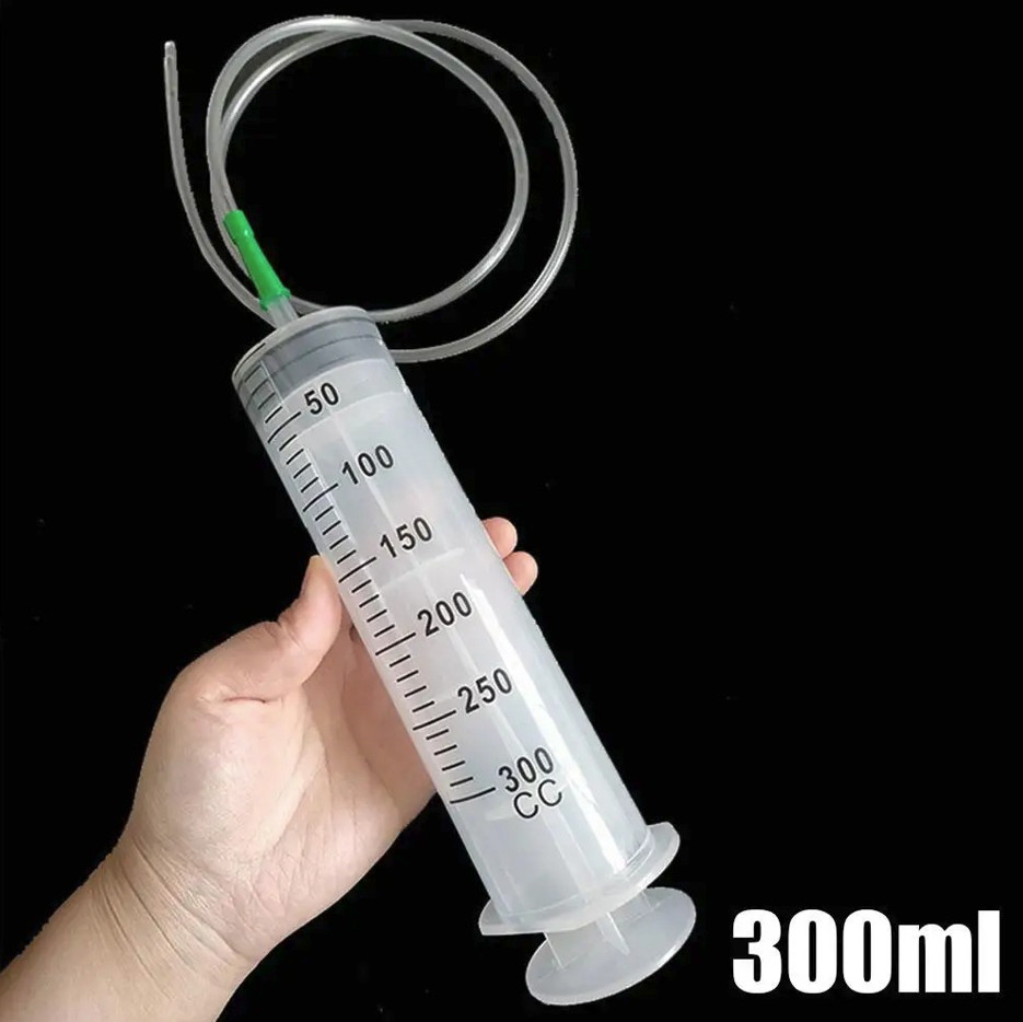 1pc Large Capacity Oil Extraction Syringe Pump with Hose – NEW