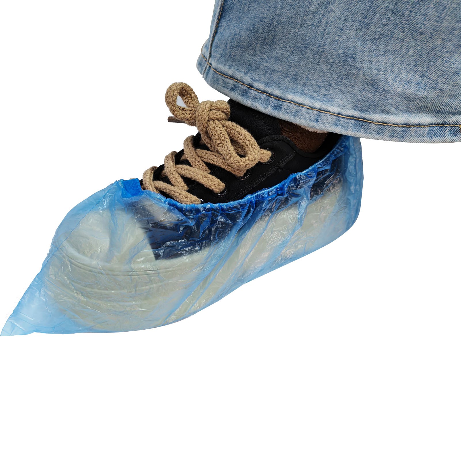 100 Pieces Disposable Plastic Shoe Cover PE Waterproof Shoe Cover for Hotel/Home