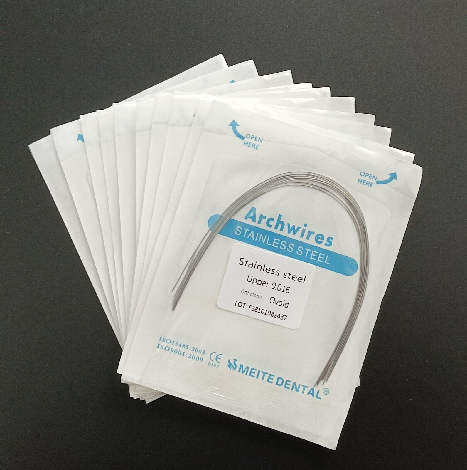 Dental Orthodontic Stainless Steel Arch Wires Round Wire Ovoid/Natural 10pcs/bag