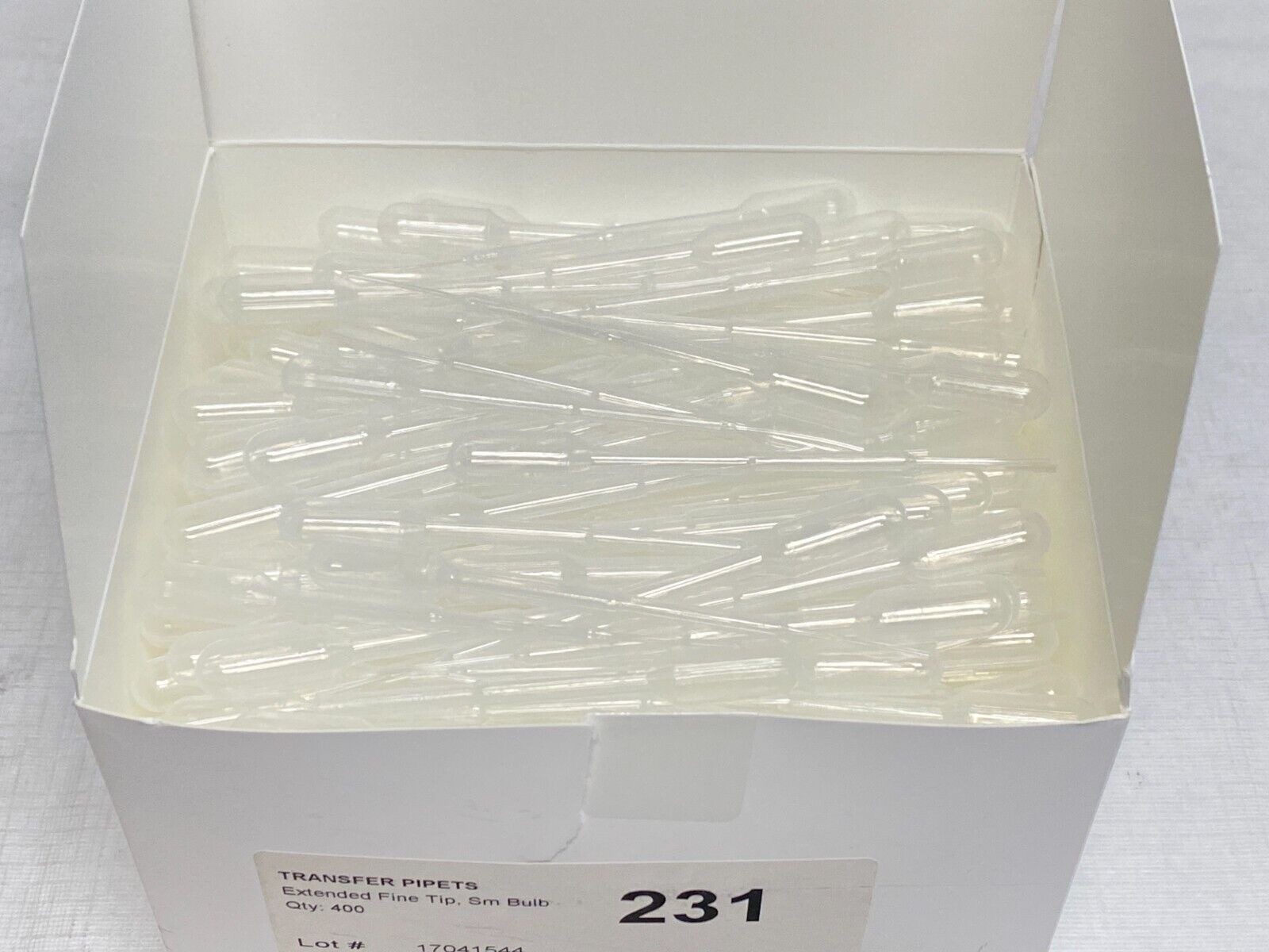 400/Pk SAMCO 1.7mL PE Graduated Disposable Transfer Pipets Non-Sterile Extended