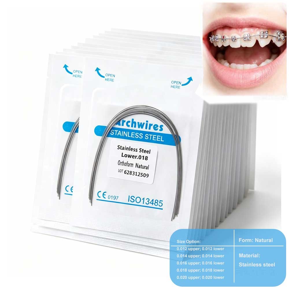 10pcs/pack Dental Orthodontic Arch wire Stainless Steel S.S Round Natural Form