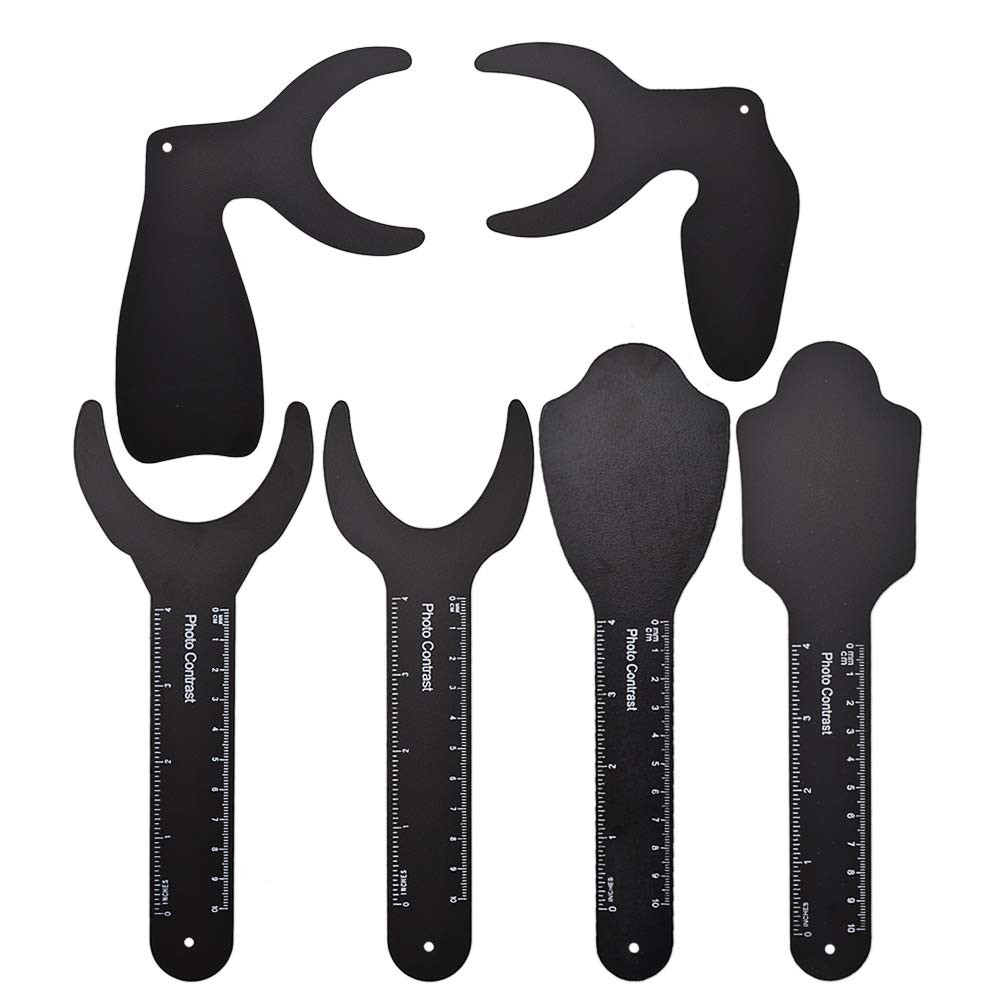 Angzhili 6 Pcs Dental Contraster Intraoral 6 Piece Assortment, black