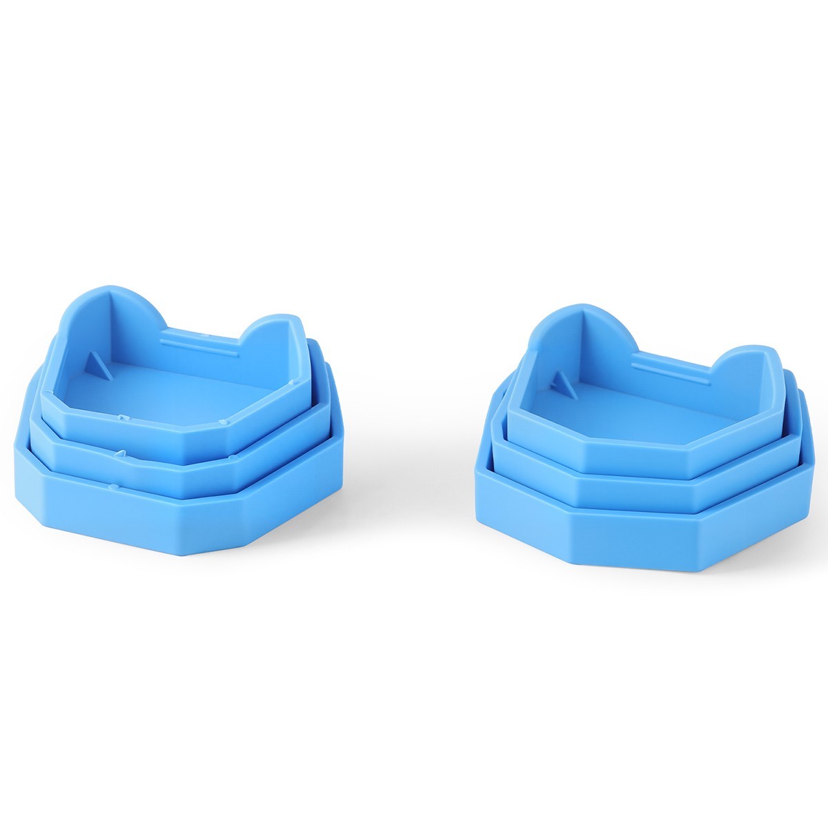 6PCS AZDENT Dental Lab Model Former Base Molds Set Silicone Mould Tray Base