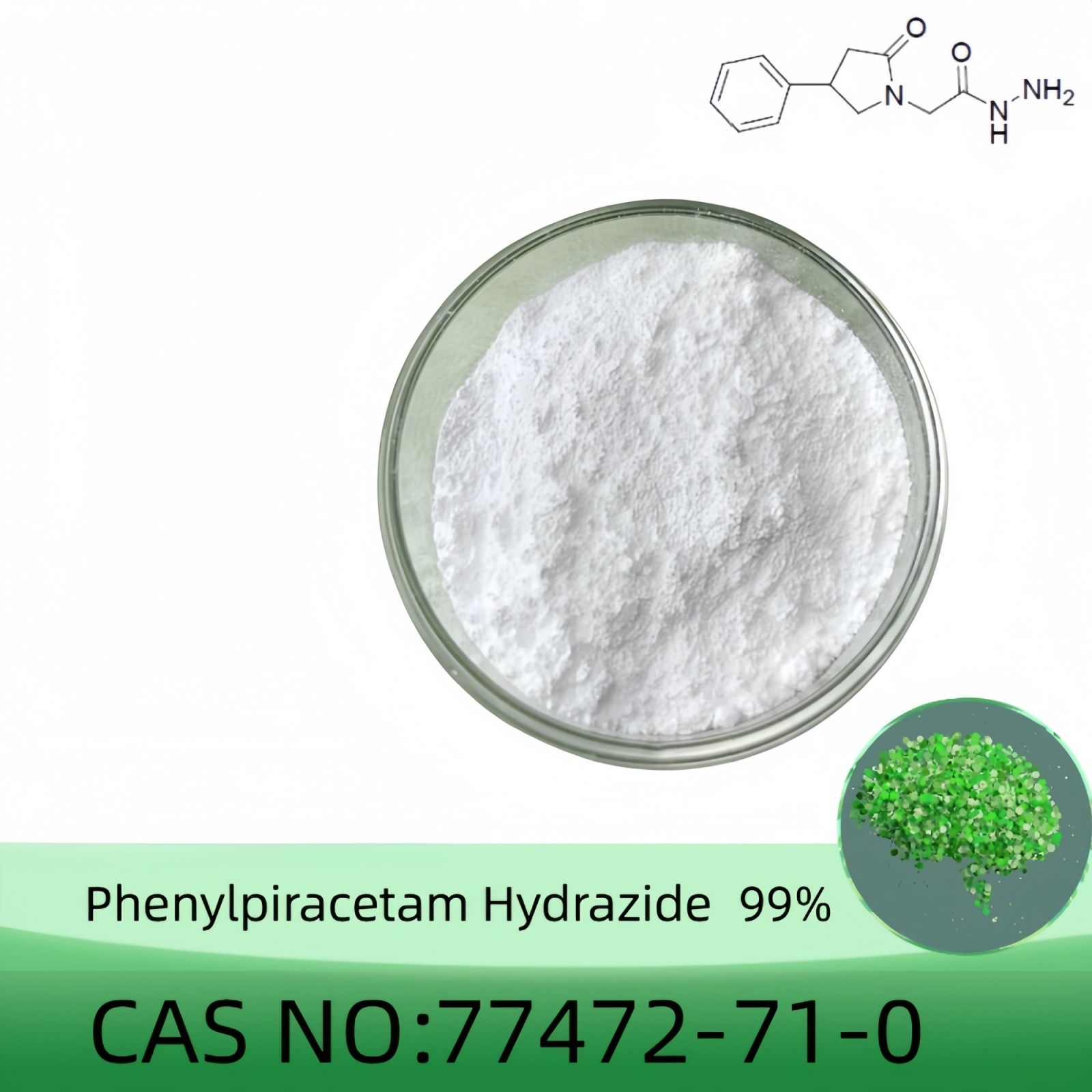 Phenylpiracetam Powder, Purity 99.9% min, USP Grade, CAS# 77472-71-0