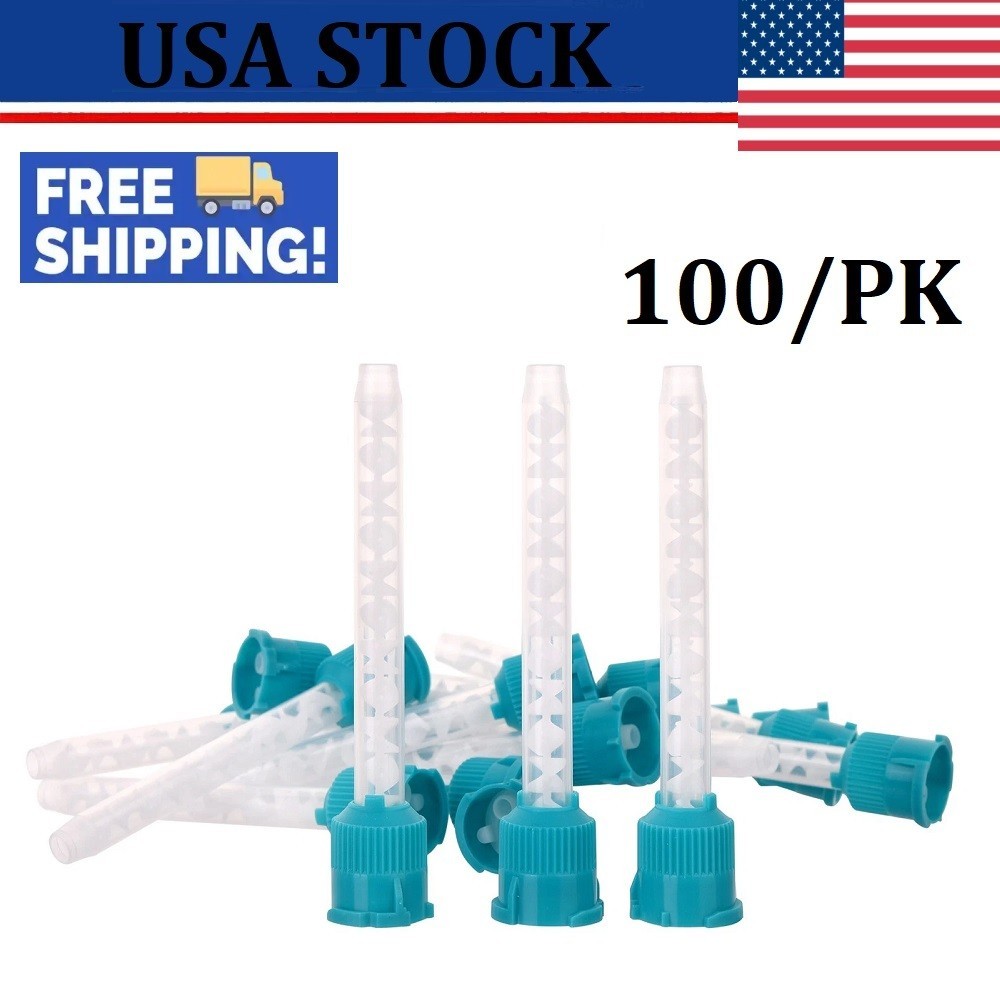 Dental Mixing Tips Impression HP Tips Teal 100Pcs/Bag Free Shipping US