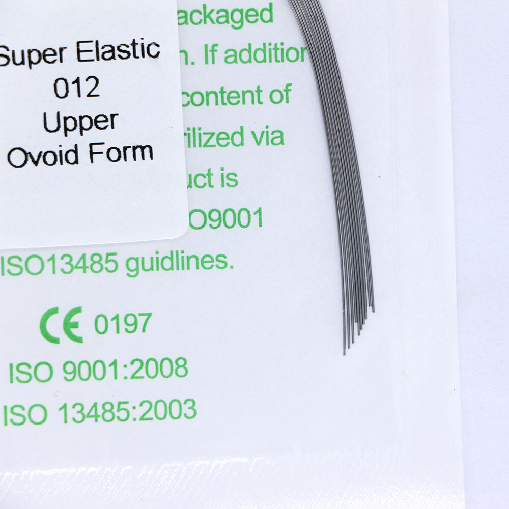 Dental Orthodontic Super Elastic Niti (Round Ovoid)Arch Wire 012 Upper 10 Packs