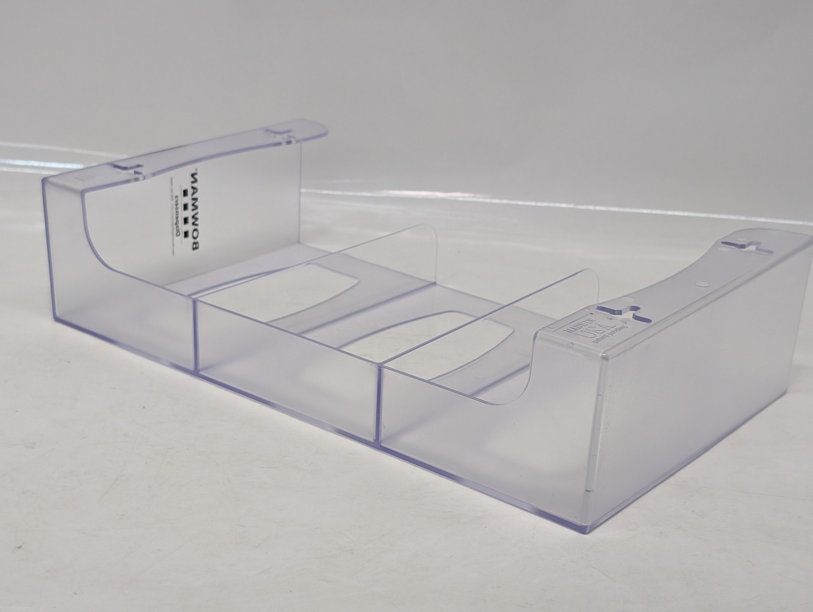 Bowman Triple Glove Box Dispenser GL300-1214 Wall Mount Holder Clear
